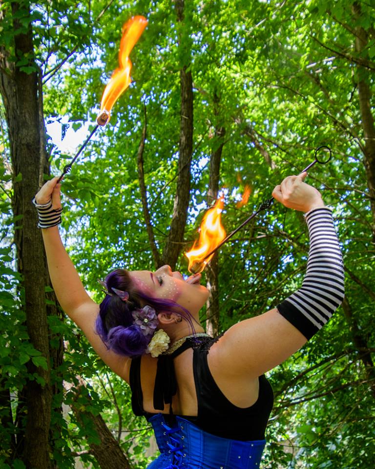 Krystal Younglove fire eating