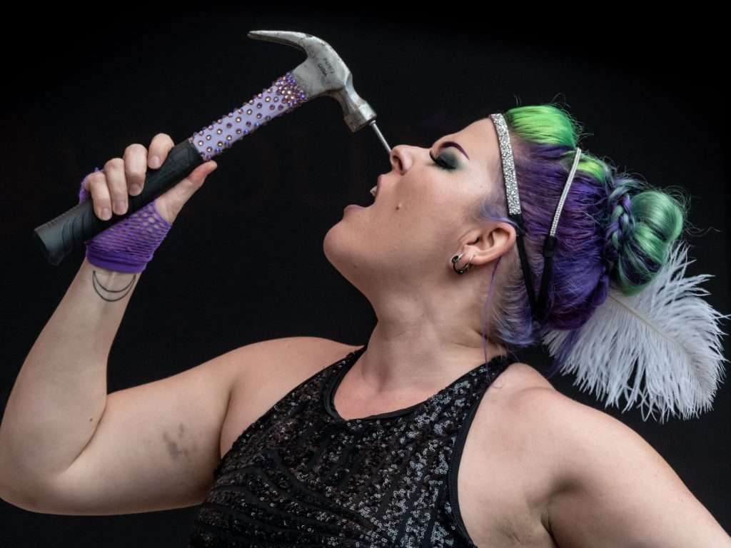 Circus Sideshow Krystal Younglove Human Blockhead